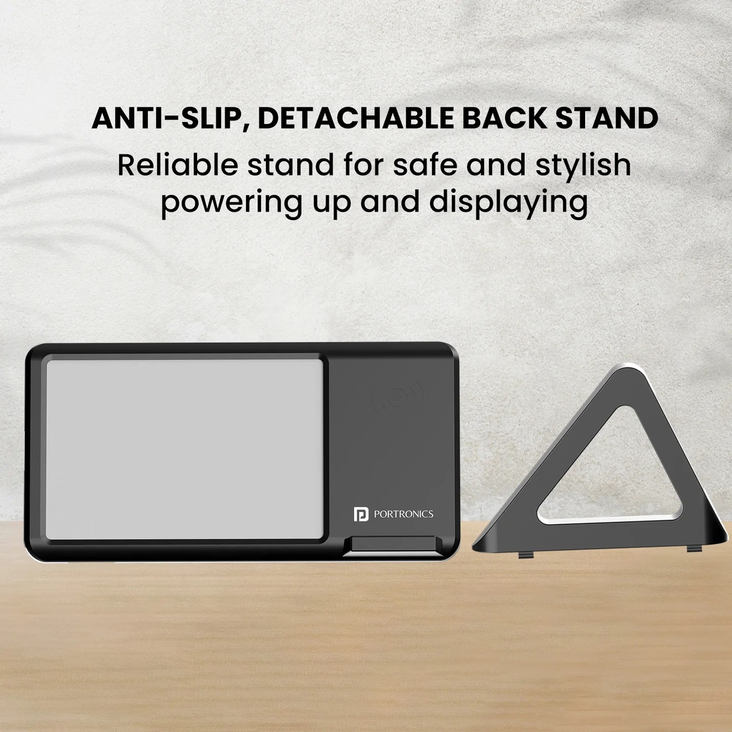 Portronics Freedom 5 – 2-in-1 Wireless Charger & Photo Frame - 1011