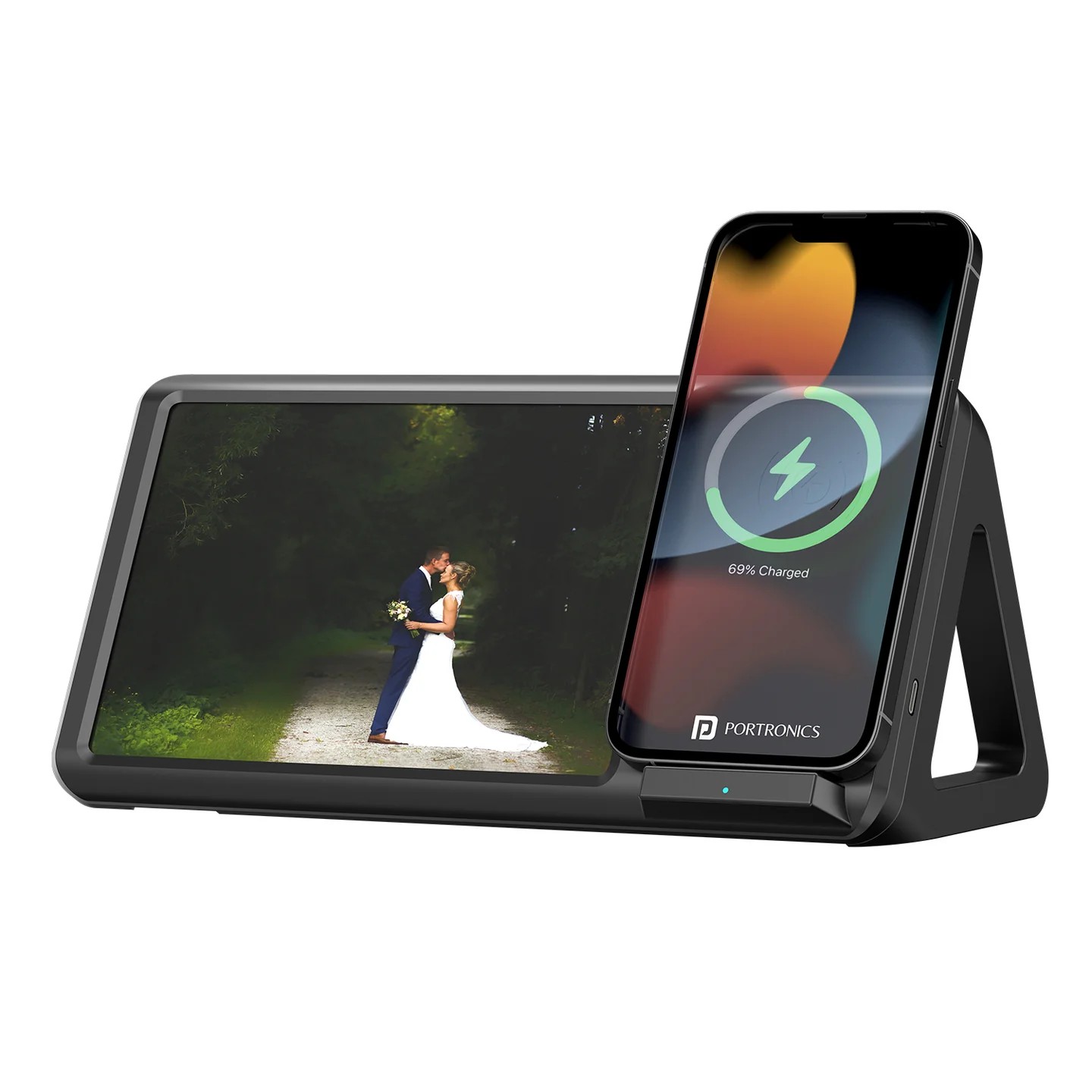 Portronics Freedom 5 – 2-in-1 Wireless Charger & Photo Frame