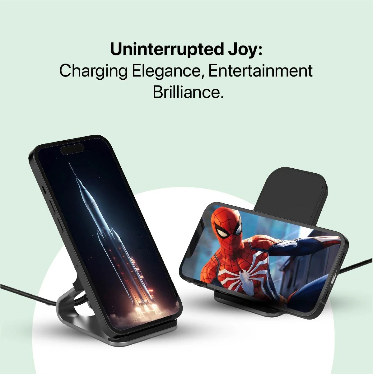 Portronics Freedom 15 Plus – Wireless Rapid Charger & Phone Stand - 1021