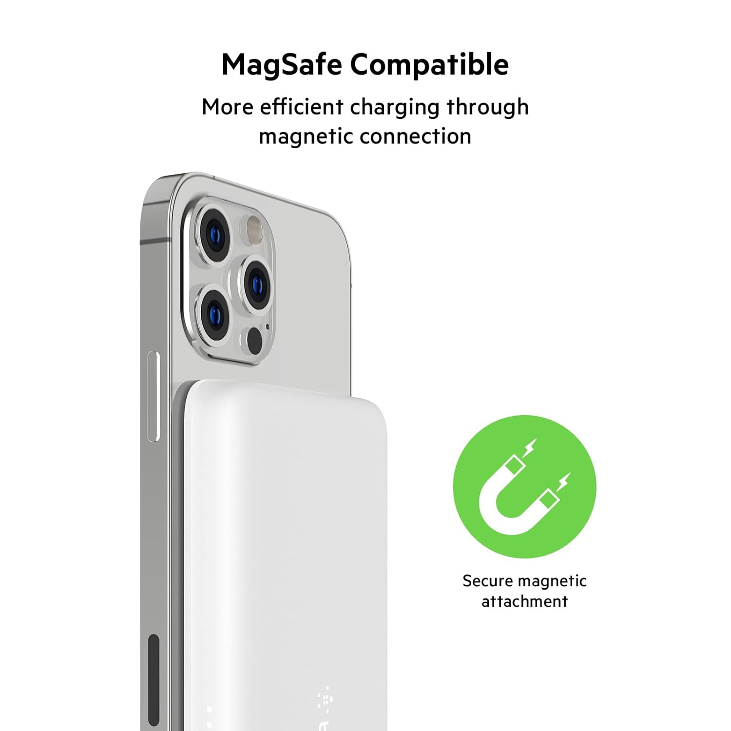 Meg White MegSafe 10K – Slim Wireless Charging Power Bank with Pass-Through Charging - 1052