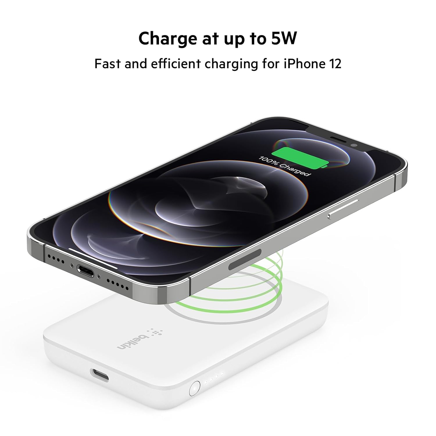 Meg White MegSafe 10K – Slim Wireless Charging Power Bank with Pass-Through Charging - 1053
