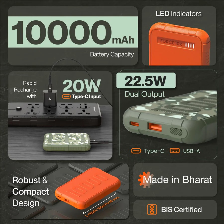 AMBRAINE FORCE POWERBANK 10K - 1124