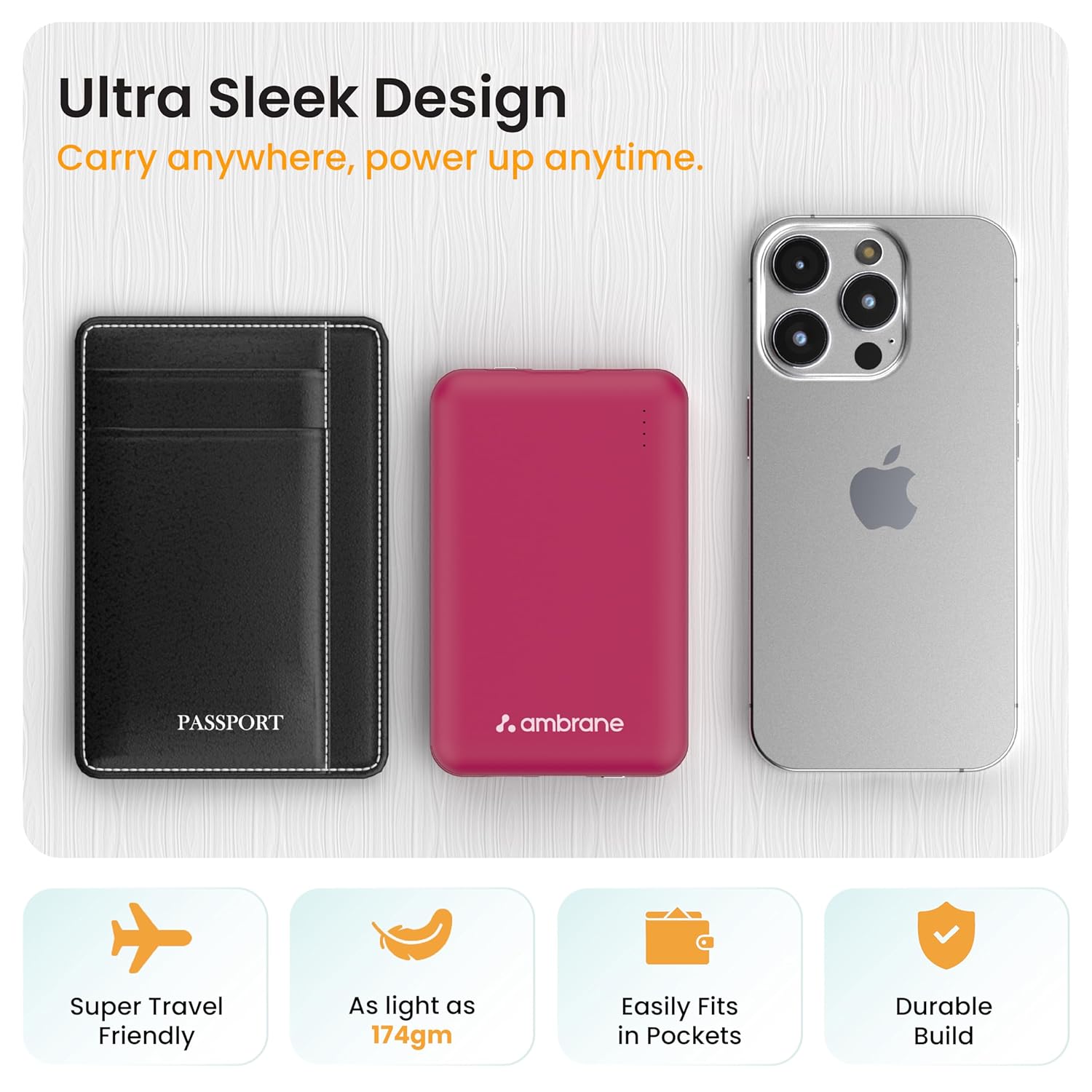 AMBRAINE POCKET POWERBANK 10K - 1135