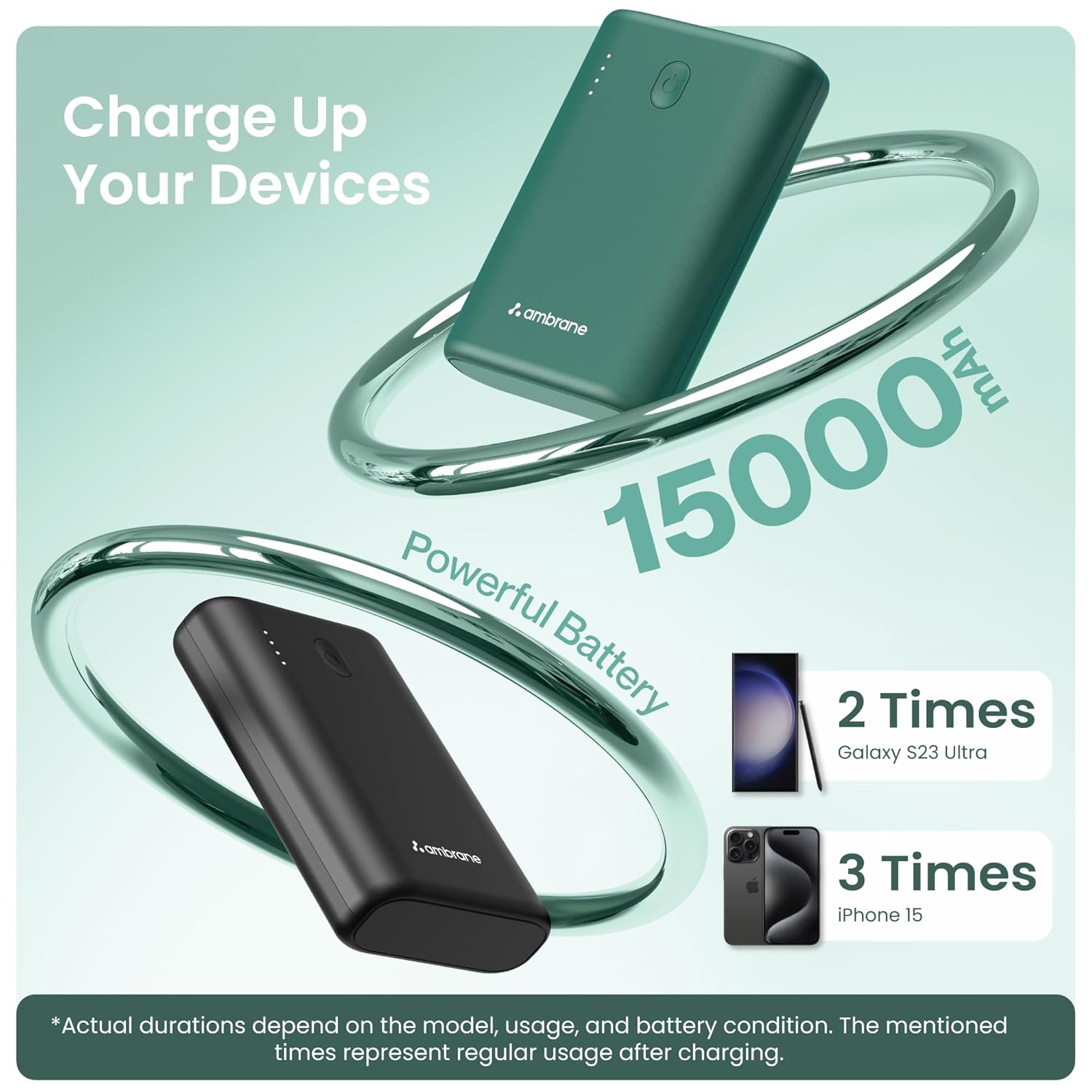 Ambraine PowerLit 45 Power Bank 15K - 1146