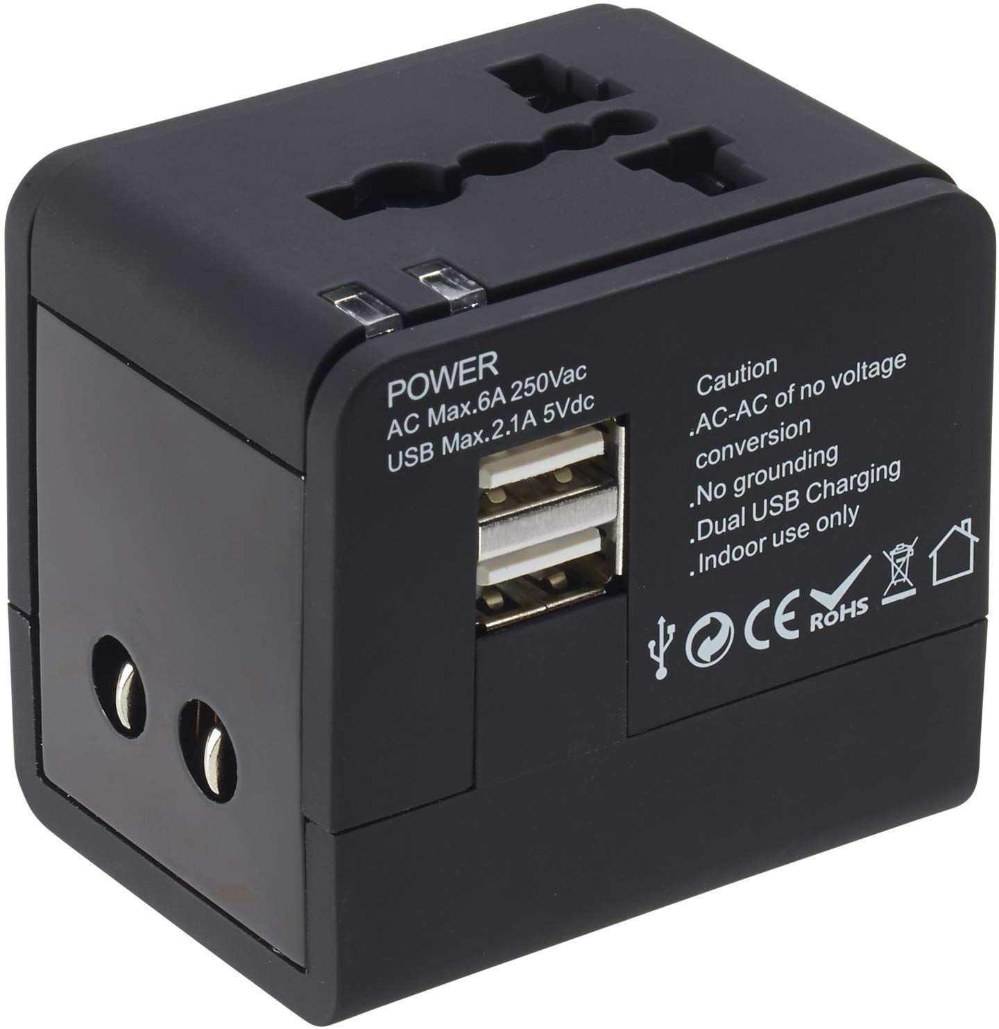 UNIVERSAL ADAPTER – Worldwide Travel Charger with USB Ports - 1322