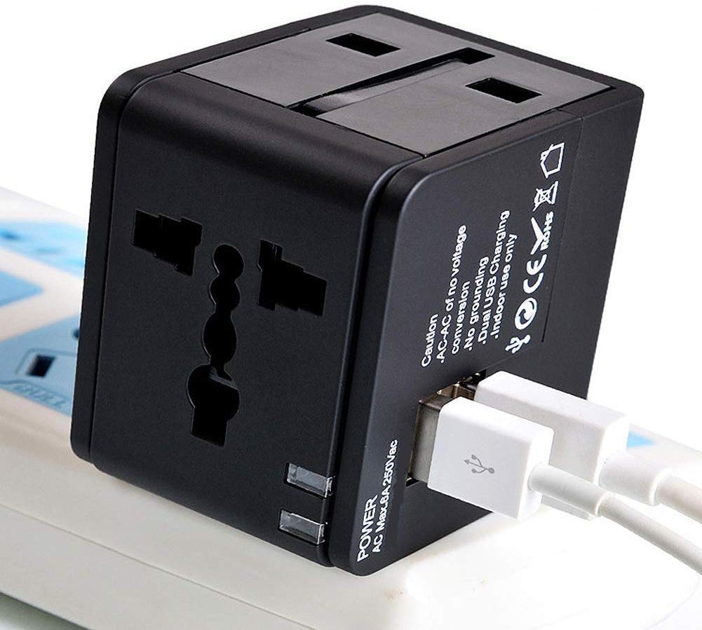 UNIVERSAL ADAPTER – Worldwide Travel Charger with USB Ports - 1324