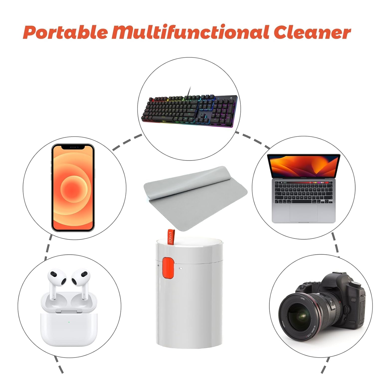 PORTRONICS CLEAN G 20-IN-1 – Multi-Purpose Gadget Cleaning Kit - 1330