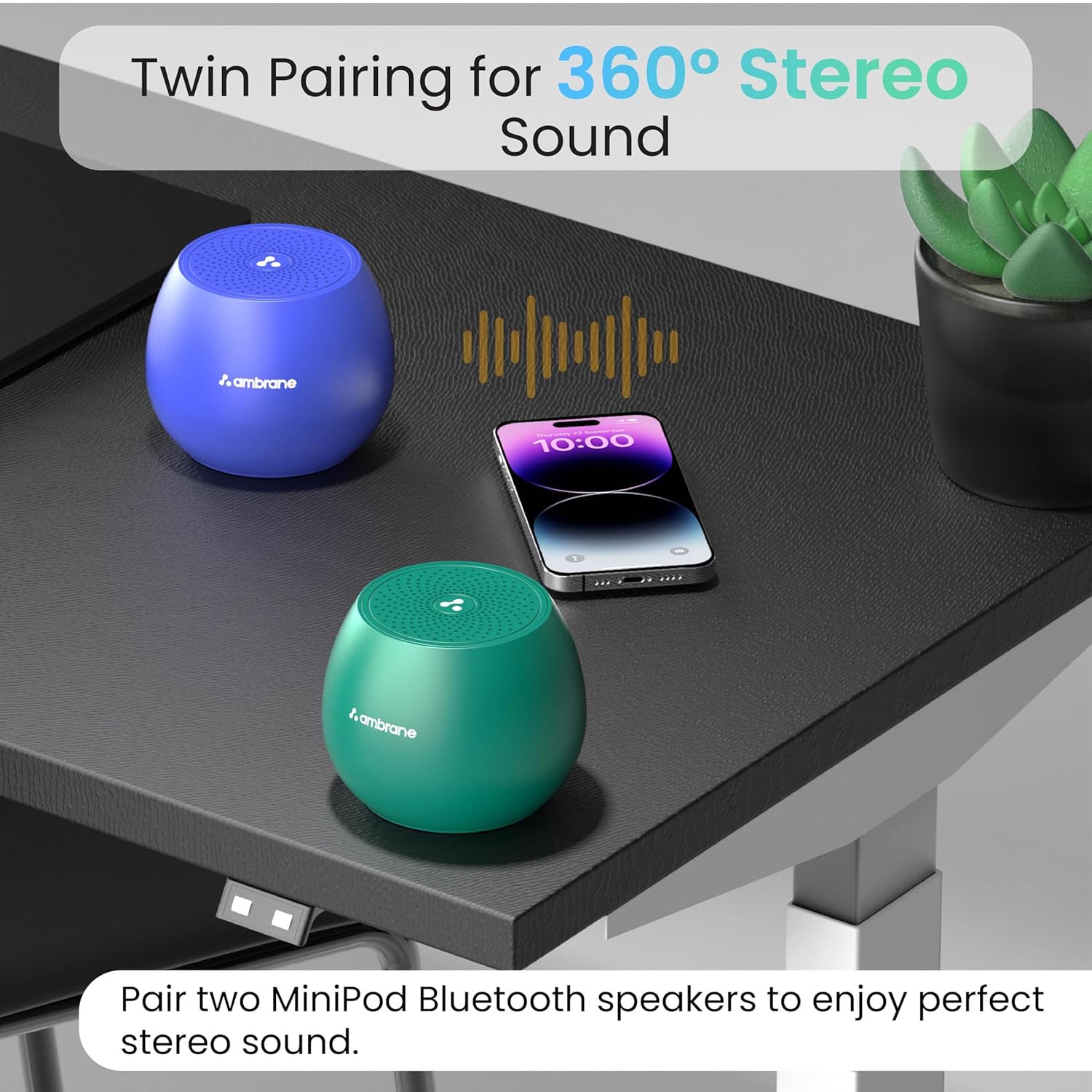 Ambrane MiniPod – Compact Wireless Bluetooth Speaker