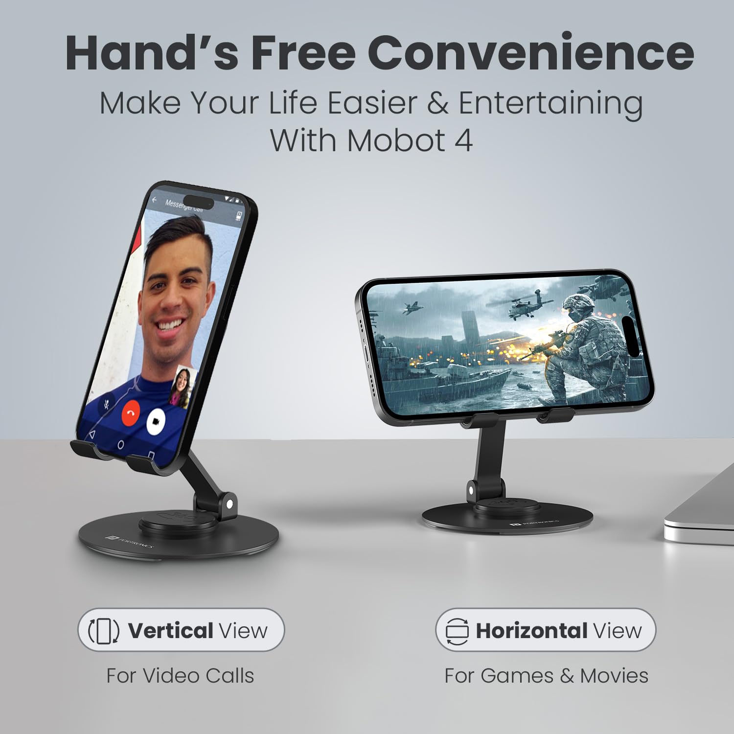 PORTRONICS MODESK 4 – Mobile Holder with 360° Rotation