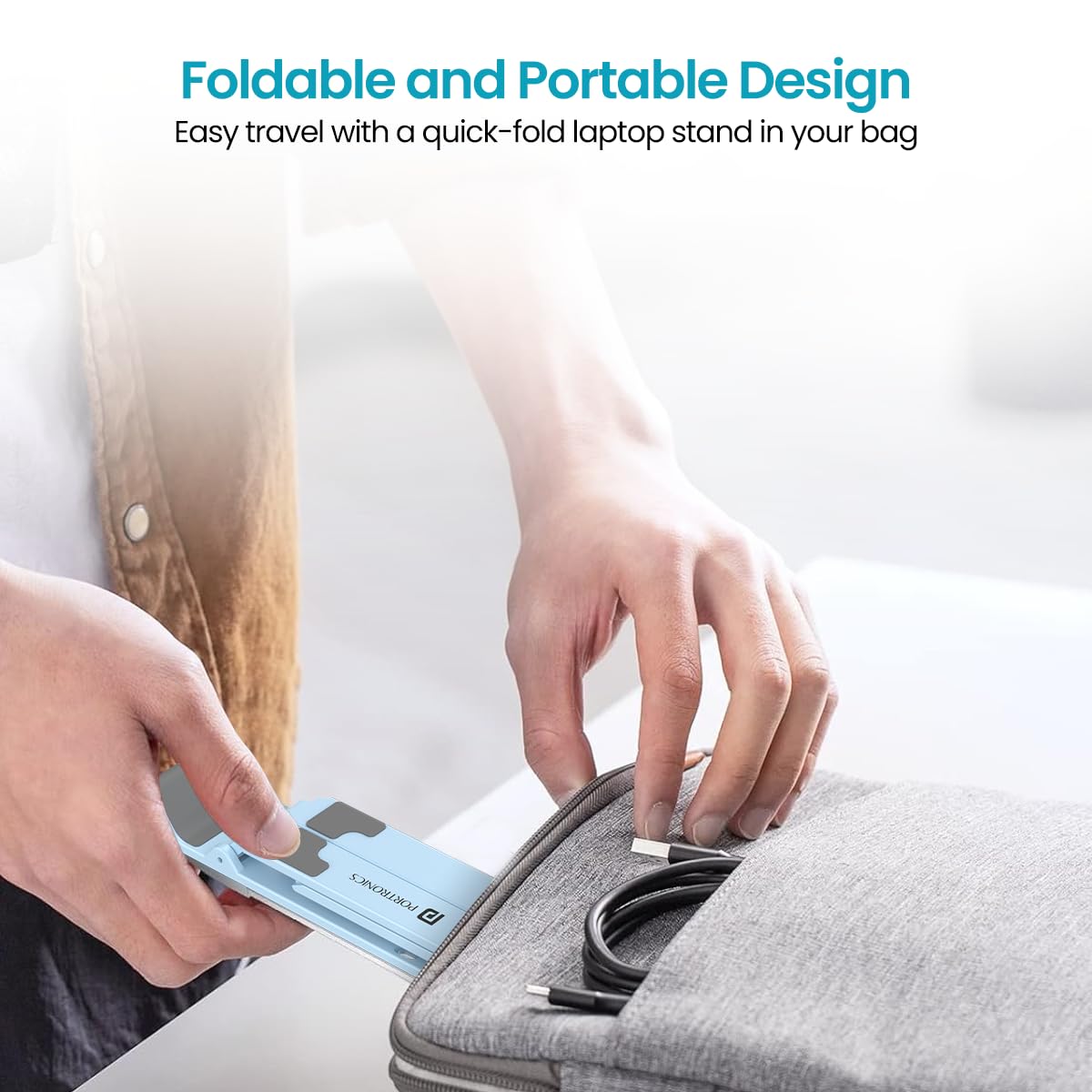 PORTRONICS MY BUDDY K LITE – Foldable Laptop Stand - 1568