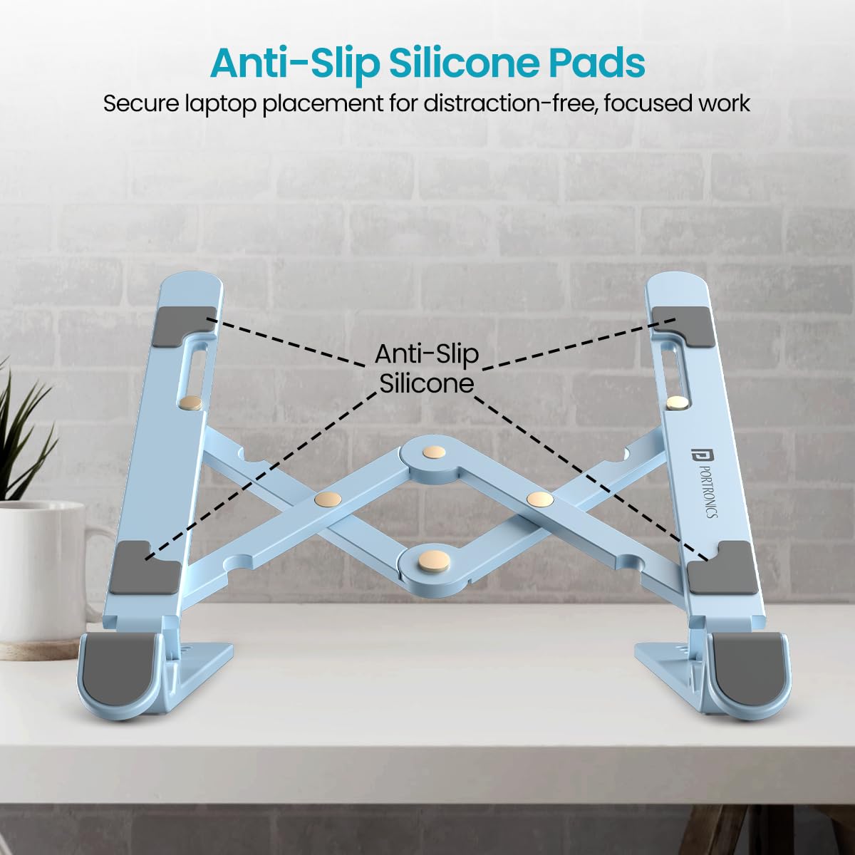PORTRONICS MY BUDDY K LITE – Foldable Laptop Stand - 1569