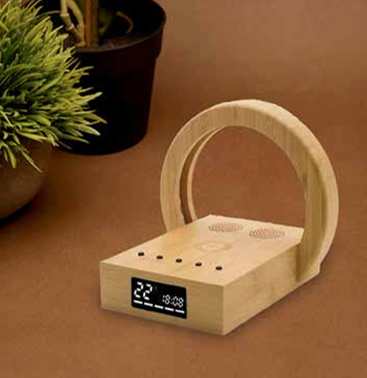 CYPRESS 2.0 – Wireless Charger with Clock & Bluetooth Speaker