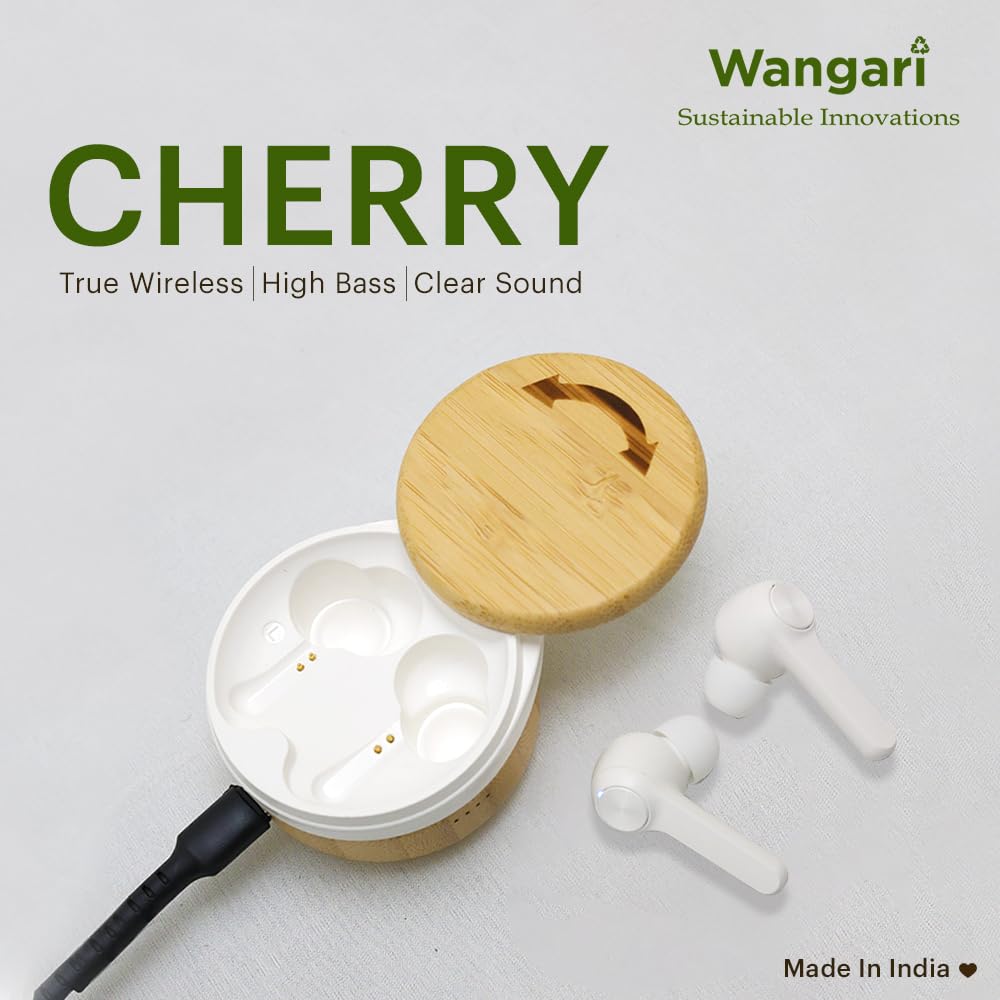 Cherry – 996 Bamboo Wireless Earbuds