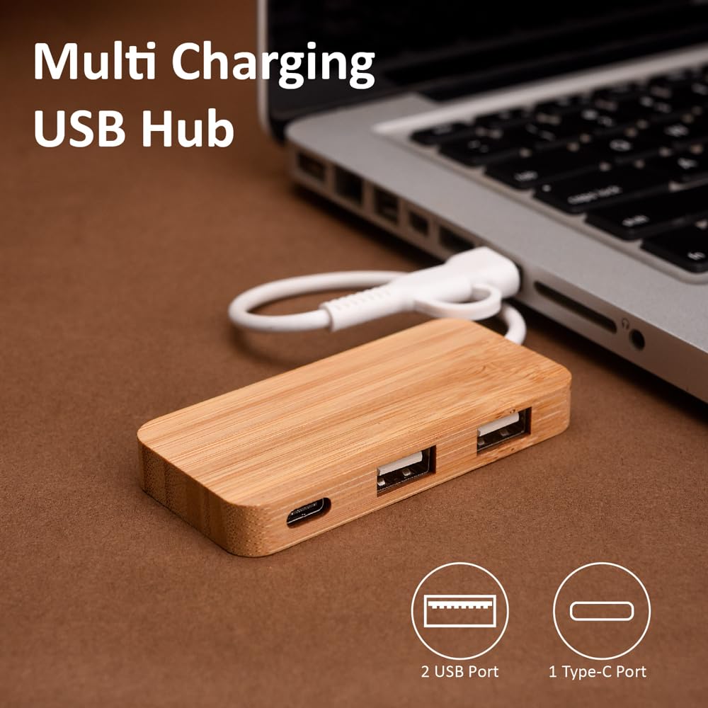 Cedar – Bamboo Multi-Charging Hub - 708
