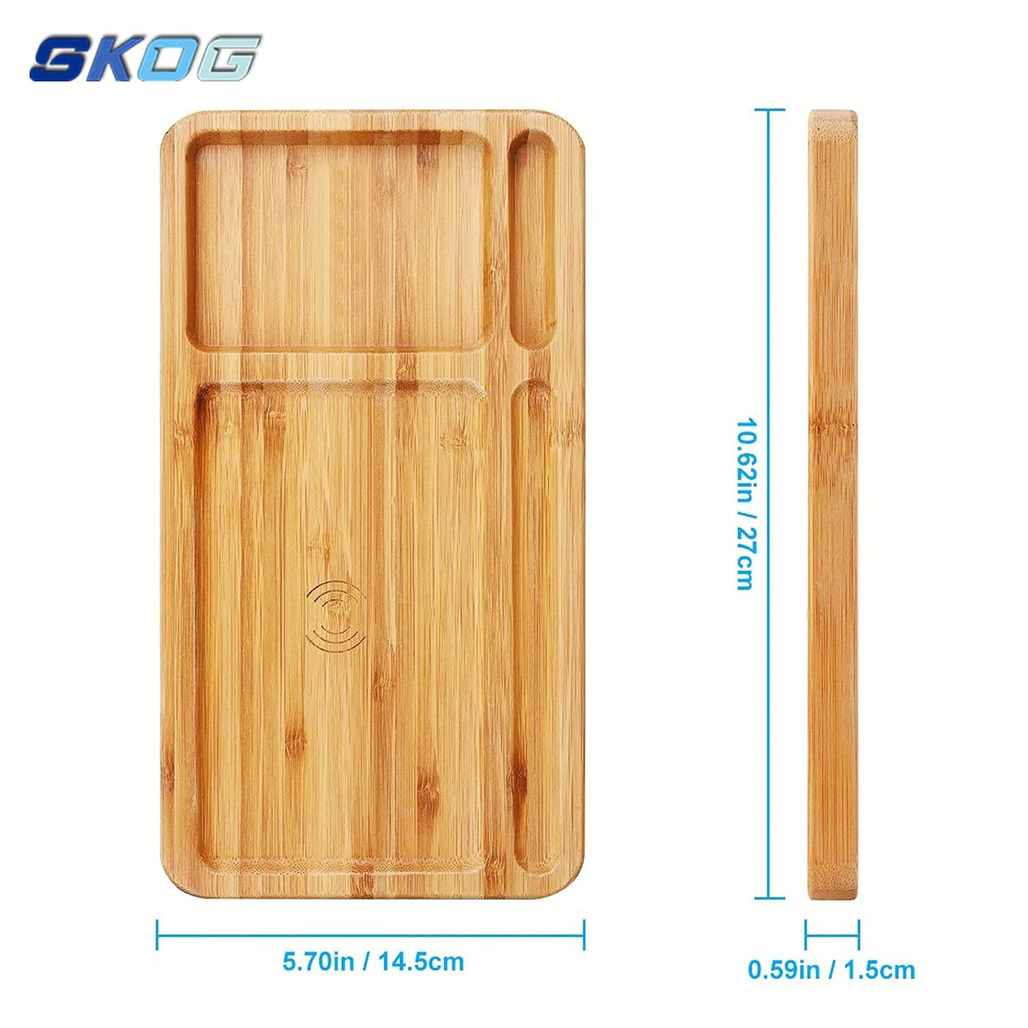 Digi Desk – Bamboo Wireless Charger with Organizer Pad - 753