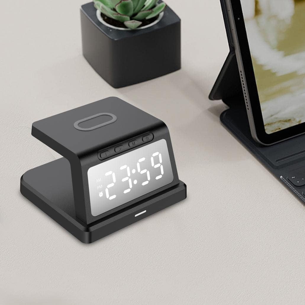 3-in-1 Wireless Charger with Digital Alarm Clock - 784