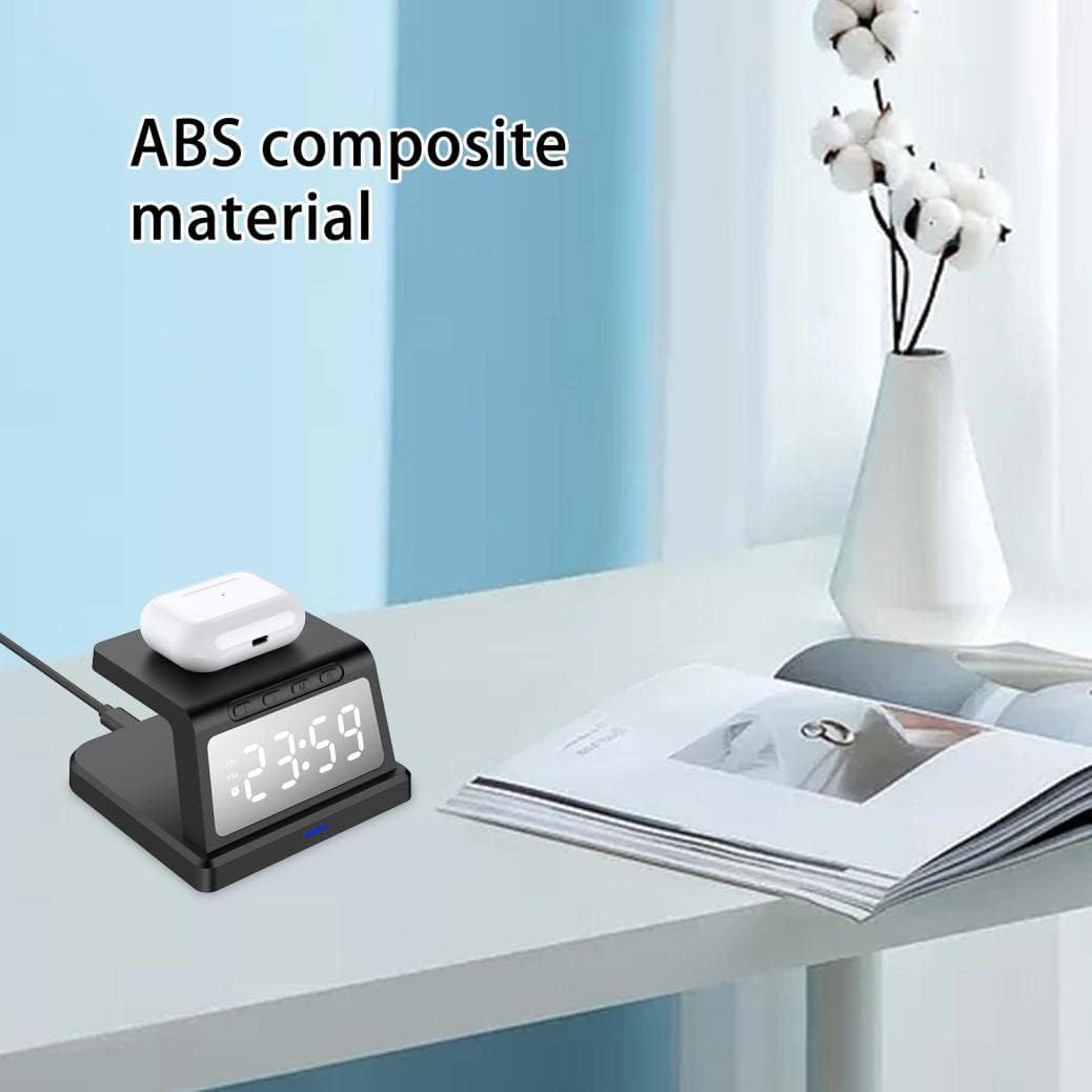 3-in-1 Wireless Charger with Digital Alarm Clock - 787