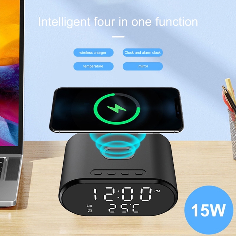 WIRELESS CHARGER & ALARM CLOCK - 799