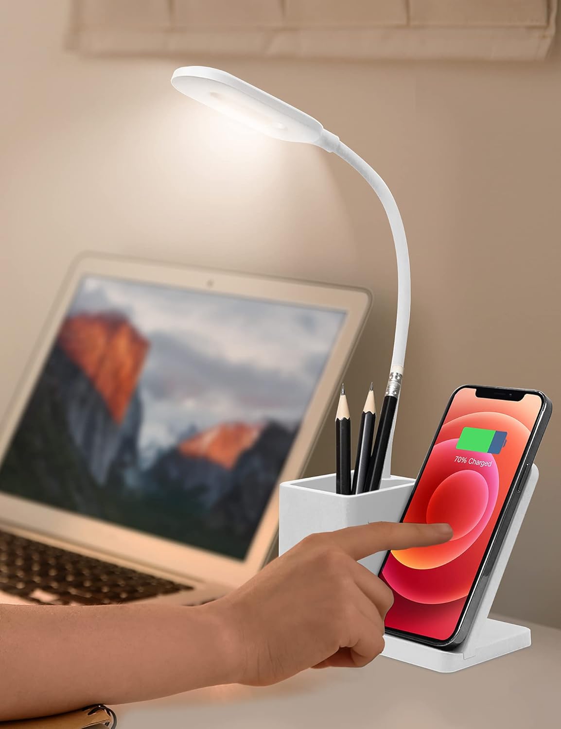 Desk Lamp Cum Wireless Charger - 802