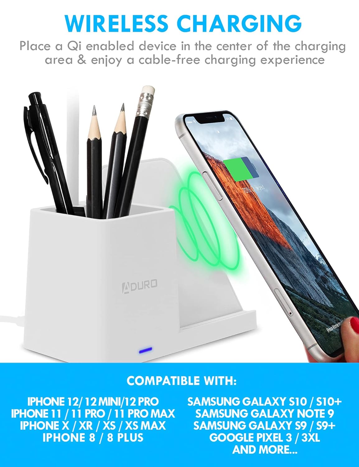 Desk Lamp Cum Wireless Charger - 807