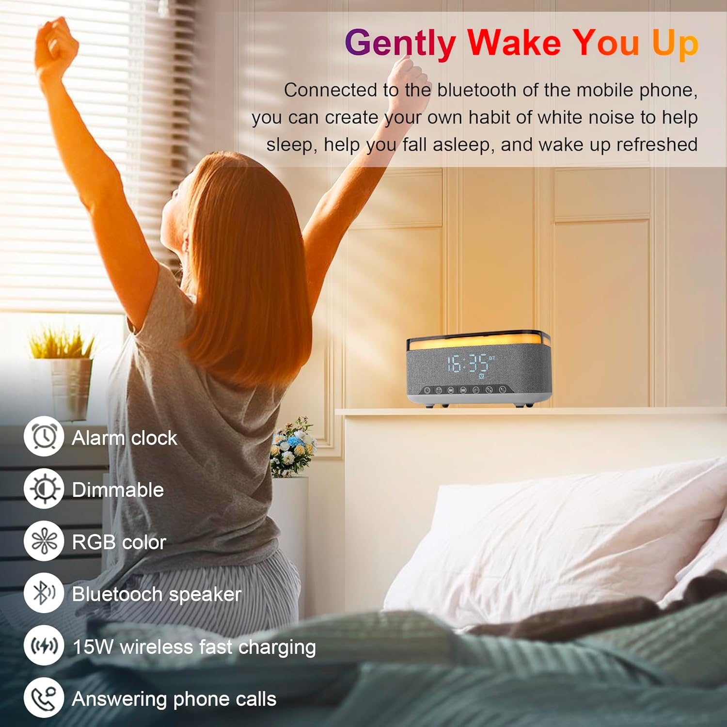 Wireless Charger & Digi Desk Clock - 812