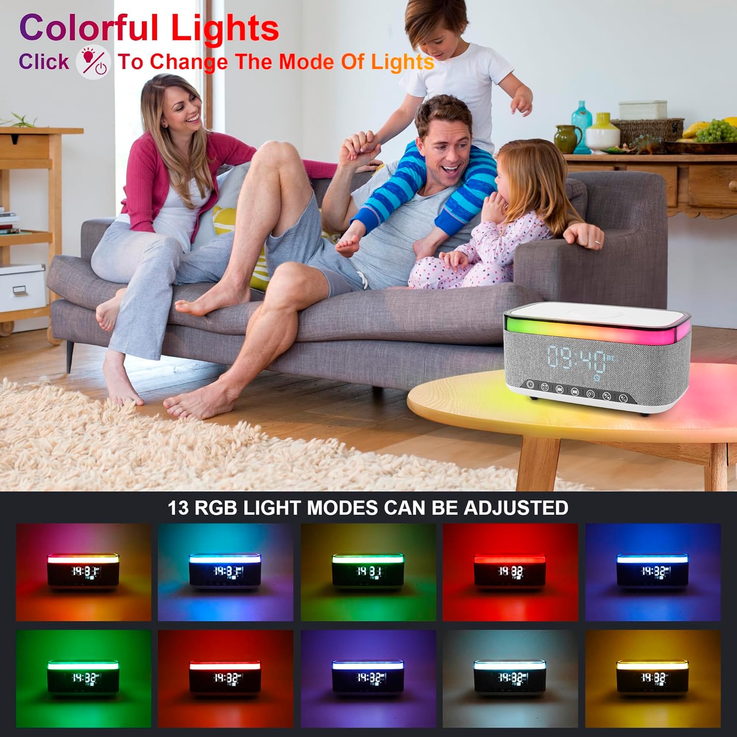 Wireless Charger & Digi Desk Clock - 814