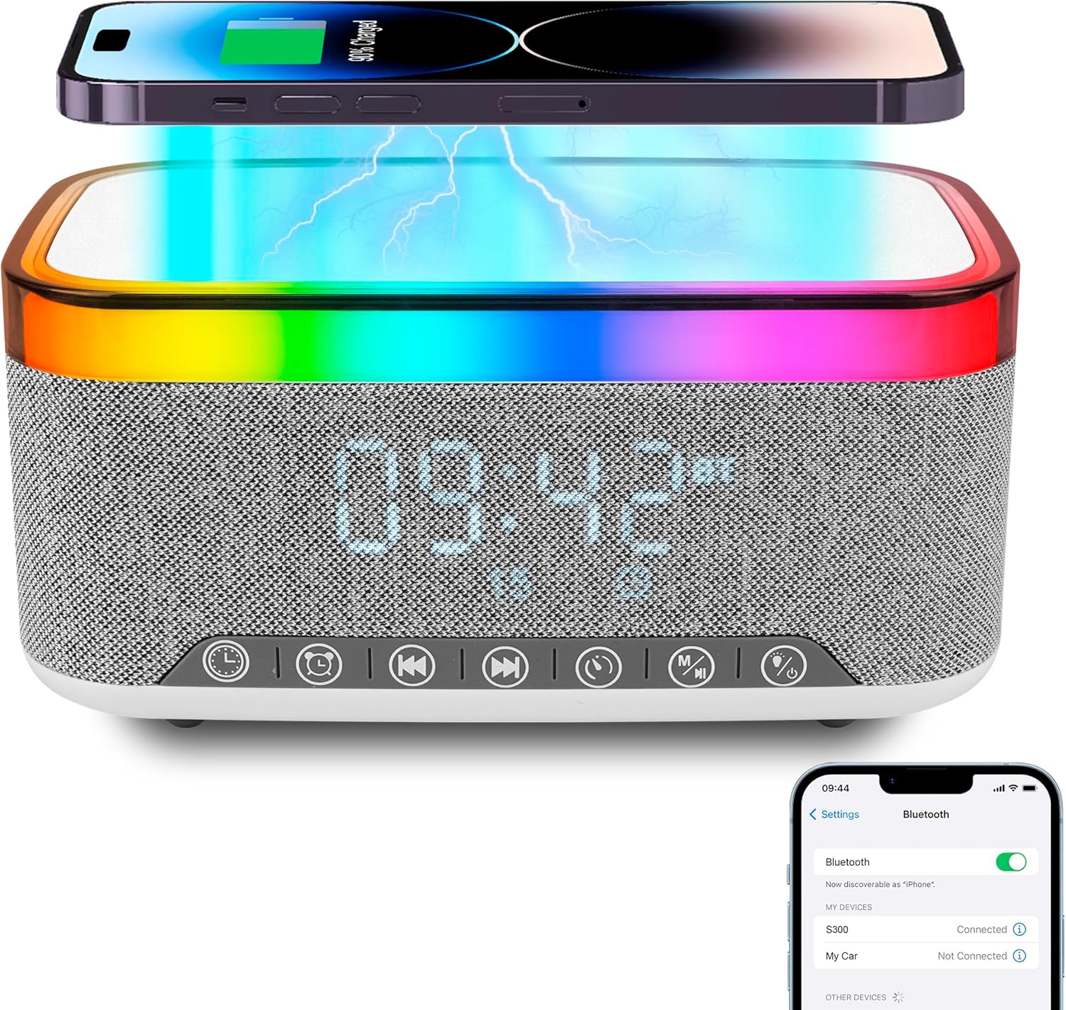 Wireless Charger & Digi Desk Clock - 815