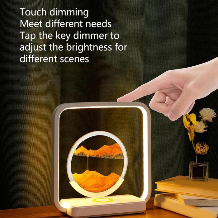 3D Moving Sand Lamp Cum Charging Station | - 846