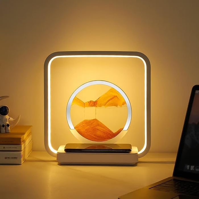 3D Moving Sand Lamp Cum Charging Station |