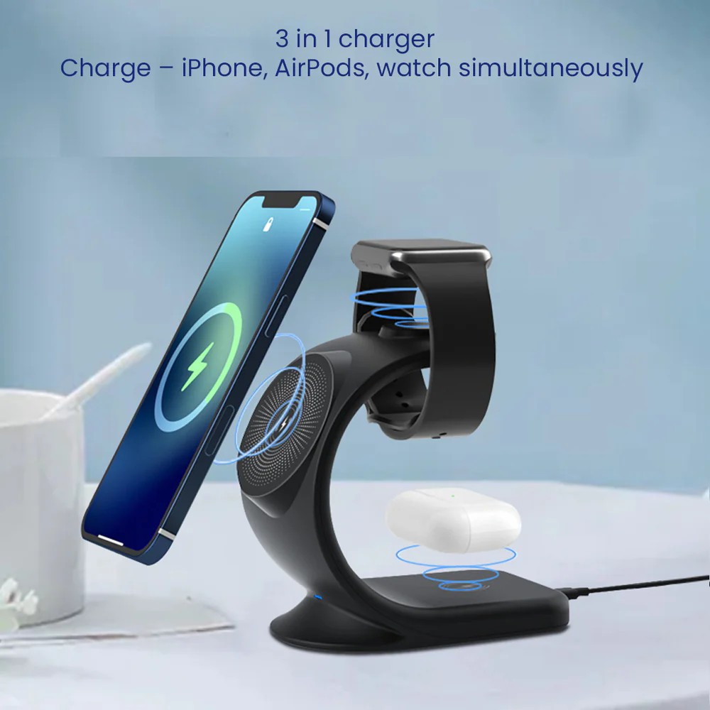 STUFFCOOL - 360 Magnetic 3-in-1 Wireless Charging Station - 851